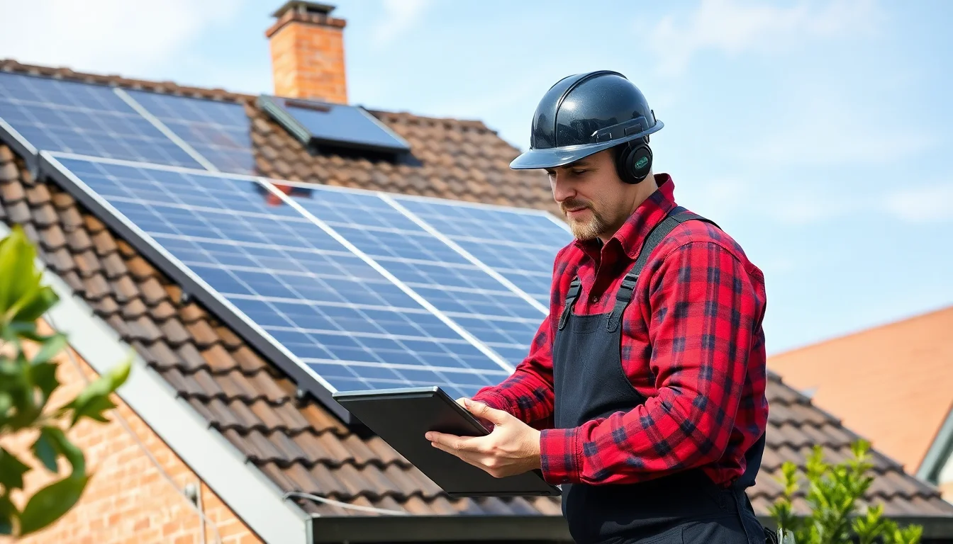 Solar panels rural home